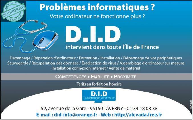 A votre disponibilité pour toute informatique à Taverny