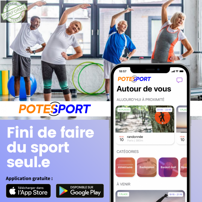 Potesport, fini du faire du sport seul.e à Paris